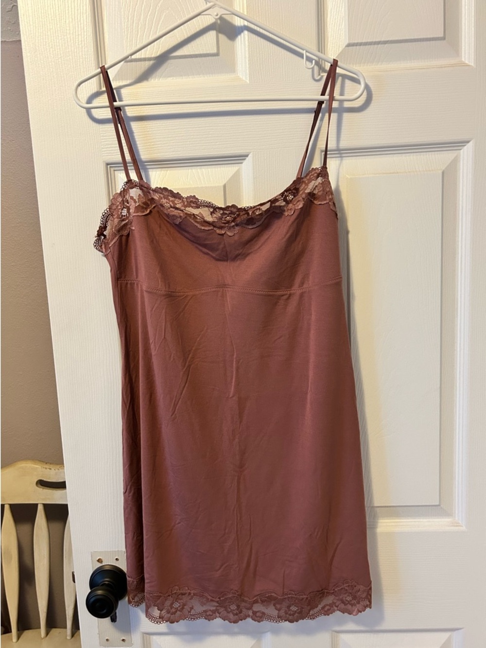 Victoria's Secret Mauve Lace-Trim chemise